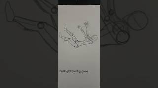 *DAY 98* Drawing of the Day (Falling/Drowning Pose Guides) | Category: Human Body Poses #drawing