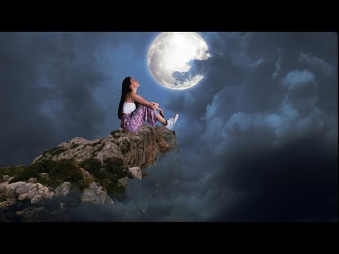 Photo Manipulation Girl Looking At The Moon