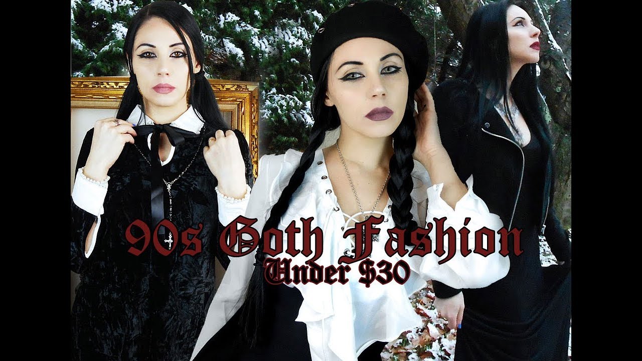 90s Goth Winter Clothing | Under $30 | Cheap Haul - YouTube