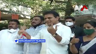 Minister KTR Cast His Vote In Graduate MLC Elections 2021 | Ma Telangana