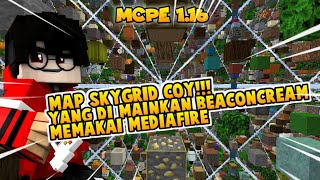 MAP SKYGRID MCPE!!! MAP YANG DI MAINKAN BEACONCREAM—1.16 screenshot 3