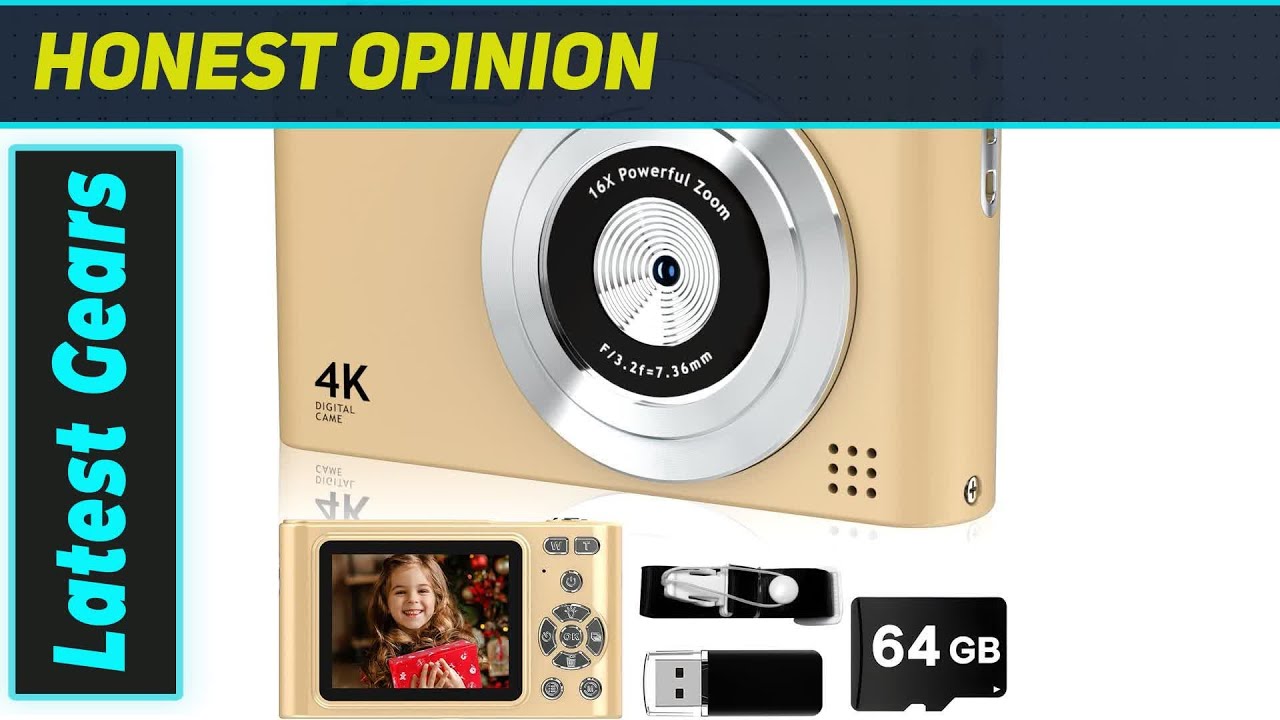 The Ultimate 44MP FHD 1080P Digital Camera for Young Creators!