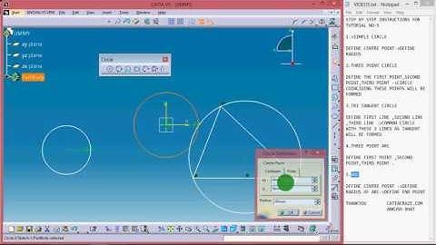 5 CATIA V5 SIMPLE CIRCLE,3 POINT CIRCLE , TRITANGENT CIRCLE, ARC,3 POINT ARC