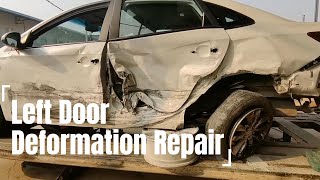 Serious accidental deformation repair of the left#mechanic #repair #restoration