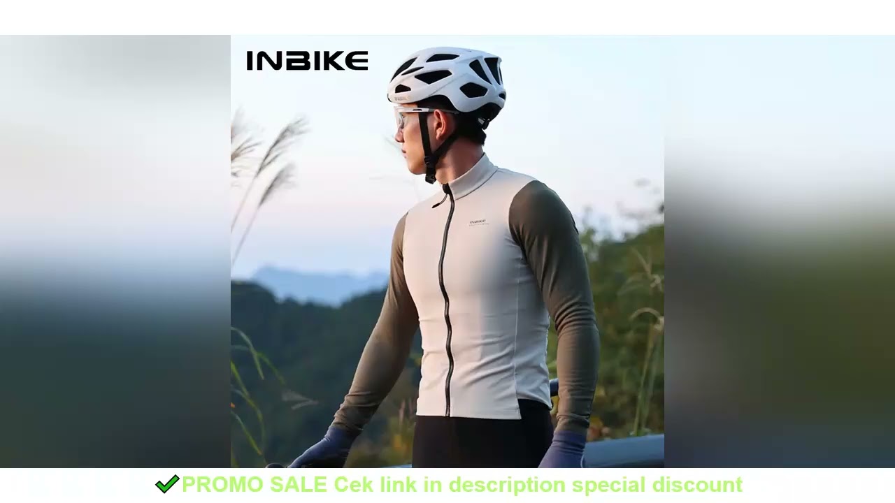 INBIKE Men's Cycling Jersey Slim Fit Winter Long Sleeve Fleece Thermal Bike Clothing Full Zip Biking