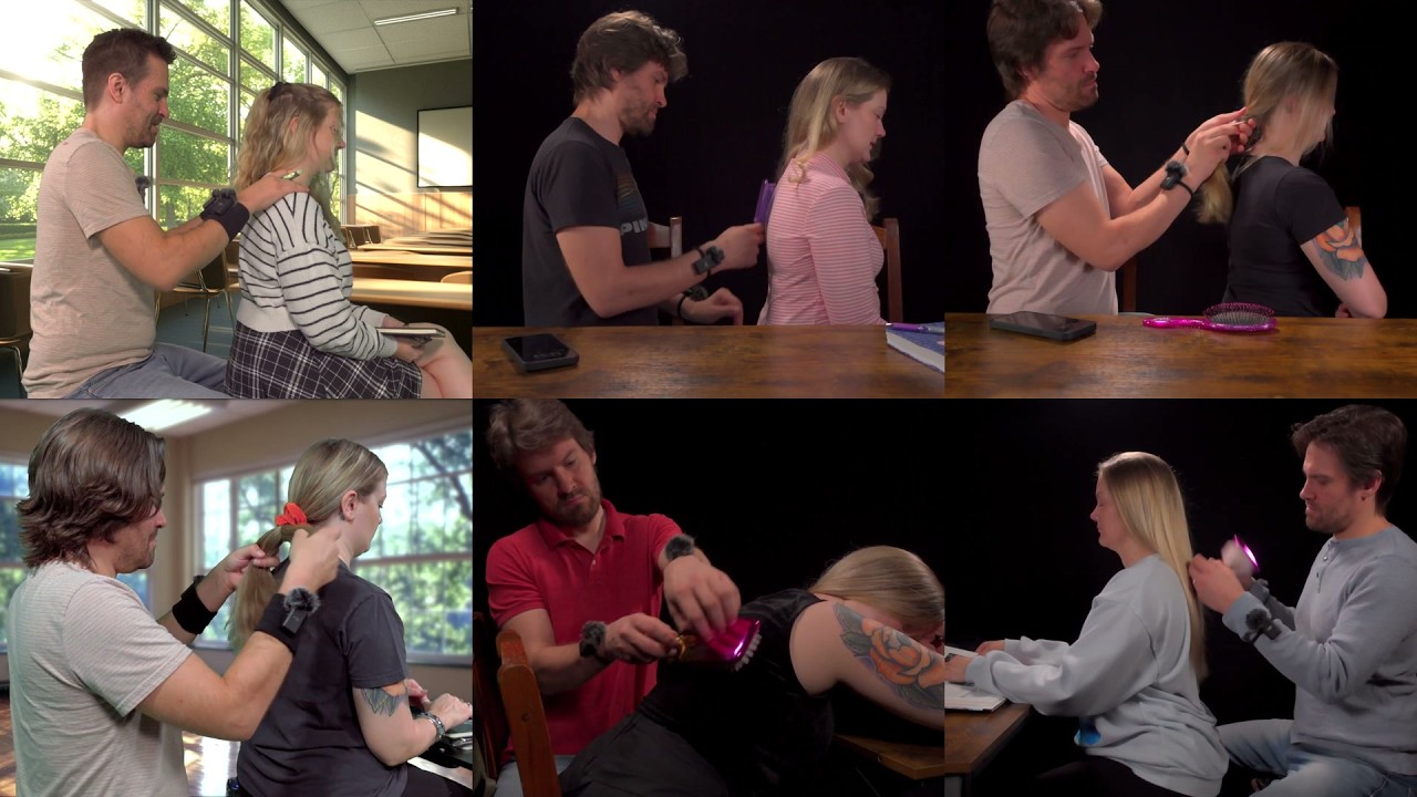 ASMR Guy in Class Compilation | Hair Brushing, Back Scratching & Tingles for Sleep 😴