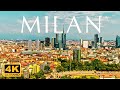 Milan italy 4k  1 hour drone aerial relaxation film calming musicstunning and relaxing views