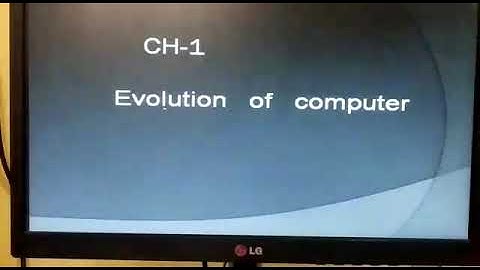 Class 5 Computer Chapter 1 Evolution of Computer