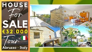 Ready to live in country house with panoramic TERRACE and GARDEN for sale in ITALY, Abruzzo €32K