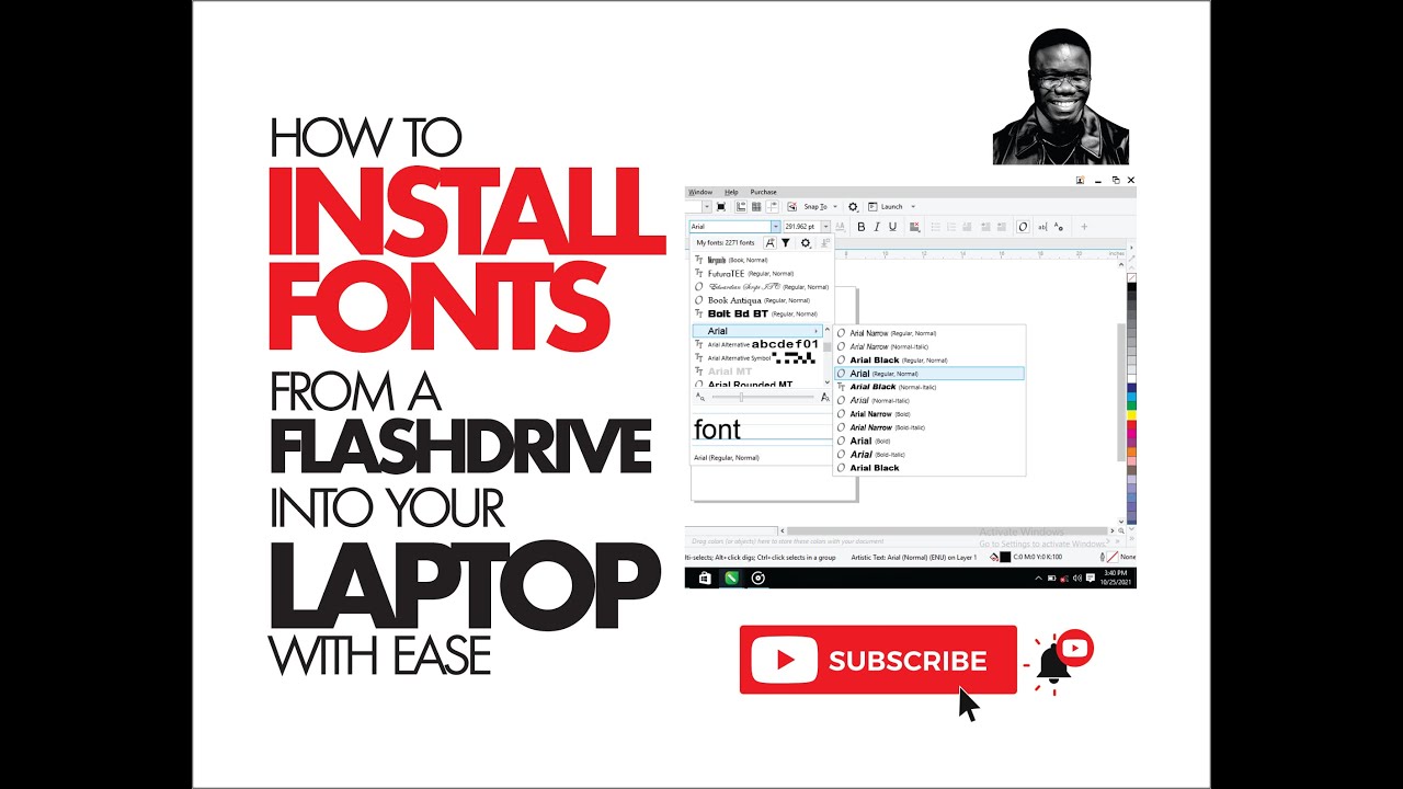 How to install fonts from a flashdrive into your LAPTOP with ease - YouTube