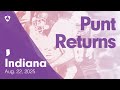 Indiana Punt Returns From Weekend Of Aug 22 2025 