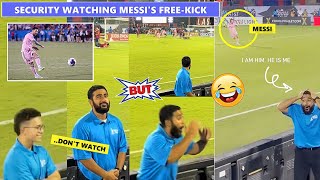 🤣Even Security Risked Their Jobs To Watch Messi's Free-kick!