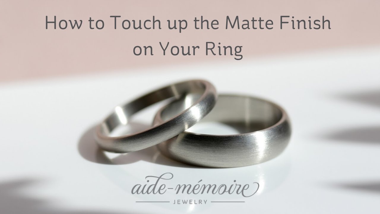 Re-finishing or Applying a Matte or Satin Finish to a Wedding Band