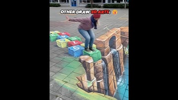 Other Draw 3D Arts VS This ONE ☠️ | #edit #viralvideo #skulledit #newyork #usa