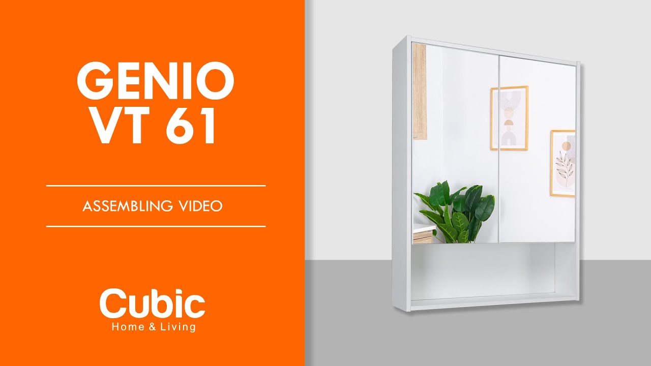 TUTORIAL PERAKITAN RAK KAMAR MANDI GENIO VT 61 | RAK KACA WASTAFEL