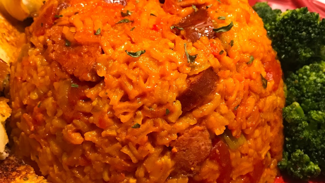 Easy Spanish Yellow Rice & Beef Sausage My way . YouTube