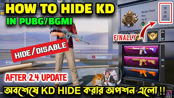 😱 অবশেষে KD Hide করার অপশন এলো ! | How To Hide KD In Pubg/Bgmi | How To KD Hide In Pubg 2023 | V2.4