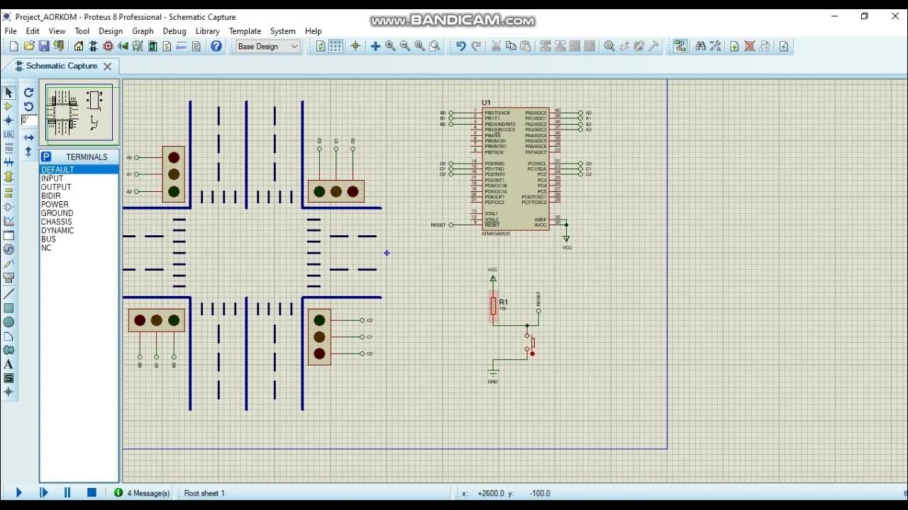 Simulasi Project AORKOM Traffic Light Project with ATmega8535 YouTube