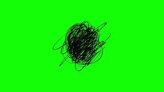 Moving Black Scribbles | Green Screen Overlay