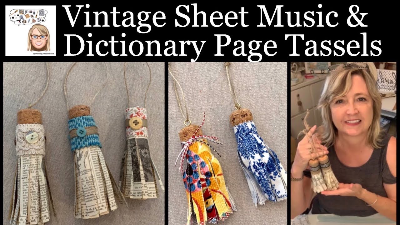 Vintage Sheet Music & Dictionary Page Tassels YouTube
