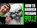 Airbrushing a Skull (freehand) #airbrush