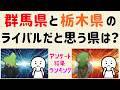【ランキング】群馬と栃木のライバルだと思う県は?【群馬と栃木の「おとなり劇場」】