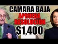 CAMARA DE REPRESENTANTES APROBO RESOLUCION tercer estimulo economico MAS CERCA estimulo economico