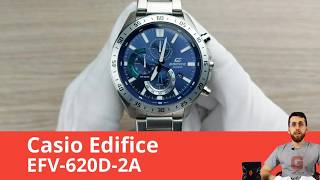 Powerful Edifice Chronograph with Blue Dial / Casio EFV-620D-2A