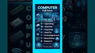 what is Full form of computer #gk #computereducation #computergk #techshorts