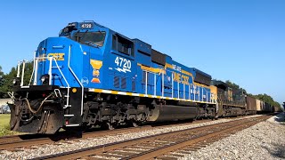 CSX 4720 One CSX SD70MAC Leads C040-18 at Dyal Hill, FL 