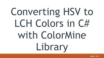 Converting HSV to LCH Colors in C# with ColorMine Library