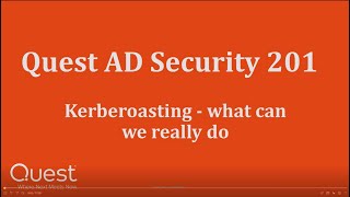 Kerberoasting - what can we really do