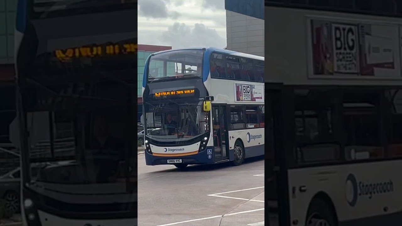 Ex Exeter bus 10692 back in Exeter pulling out of bus station after working the 6A￼
