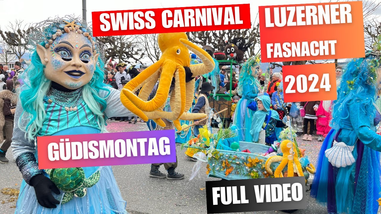 Lucerne Carnival 2024/Luzerner Fasnacht 2024/Güdismontag /Gugggen Musik / Swiss Carnival/Swiss View