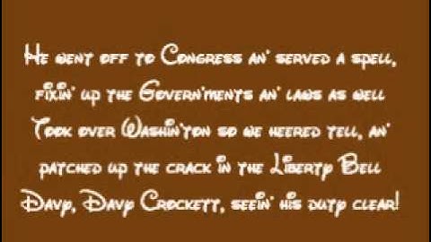Thumbnail of The Ballad Of Davy Crockett Lyrics