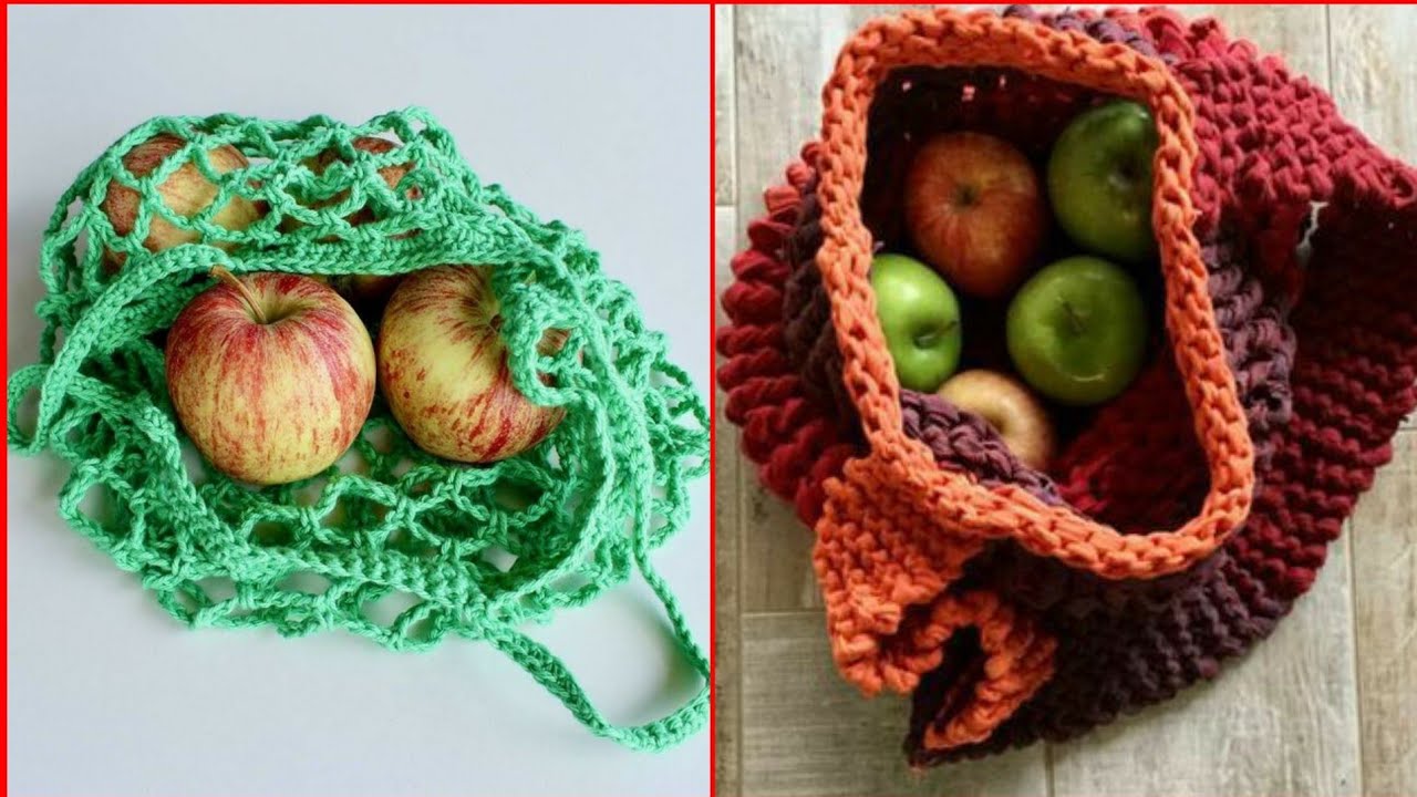 Stylish Beautiful Handmade Crochet grocery bag designs/Crochet Bag