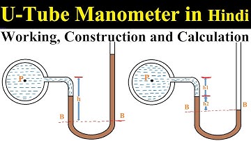 What is U-tube manometer in hindi, Construction, Working and Calculation #Instrumentation