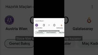 Galatasaray Austria Wien Maçı Sizce Kim Kazanacak Keşfet