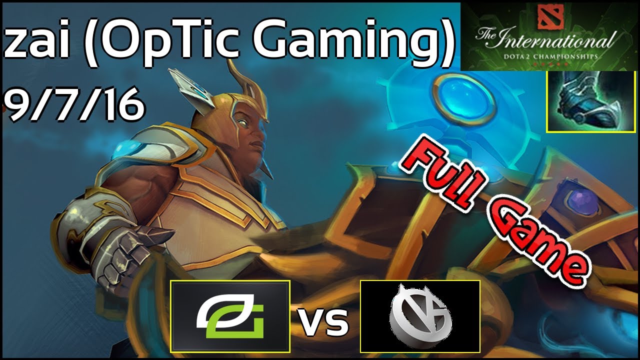 Support TI8 OpTic Gaming zai TI8 Group Stage Group B TI 2018 Full Game Chen YouTube
