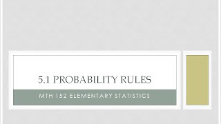 5.1  Probability Rules