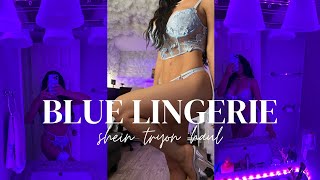 Blue Lingerie Try On Haul | sheinhaul