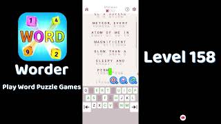 Worder Level 158 | Worder Logic Word Search Level 158 Answers