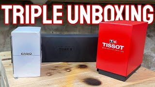 CASIO, TISSOT, TIMEX - Triple Unboxing!!! | Three Cool Watches