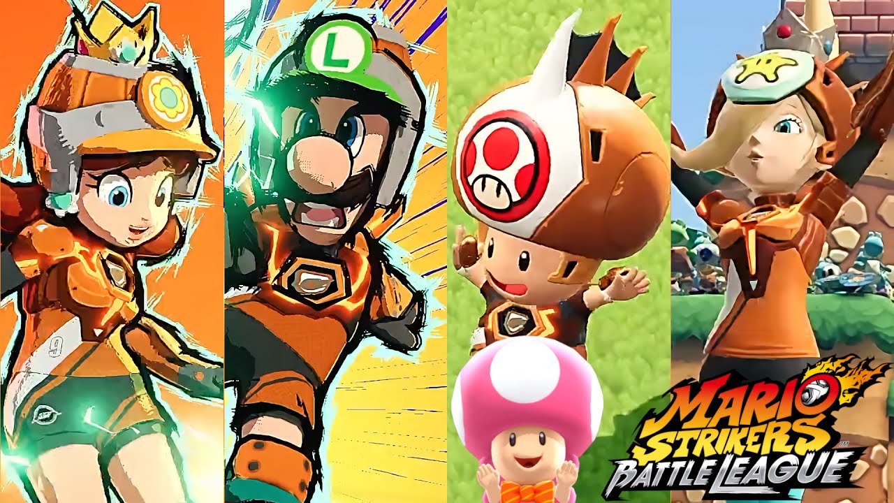 Mario Strikers Battle League, Дэйзи, Луиджи, Тоад и Розалина в Mushroom Hill, CPU Hard