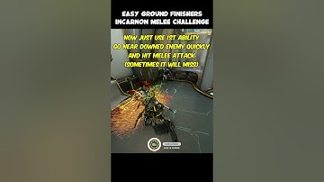 How to do Ground Finishers - Incarnon Melee challenge | Warframe