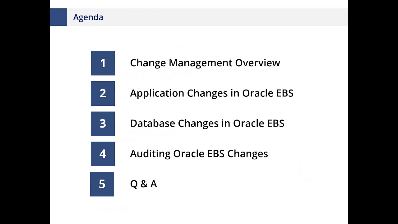 Effective Oracle E Business Suite Change Management from DBA to Auditor