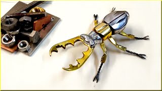 ✅Forgin a Stag Beetle out of bolts, nuts and scrap