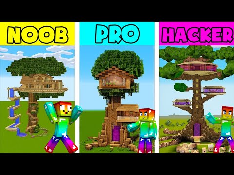 MINI GAME : CUỘC CHIẾN XÂY NHÀ CÂY VIP ** NOOB XÂY NHÀ CÂY VIP NHANH NHẤT MINECRAFT ??