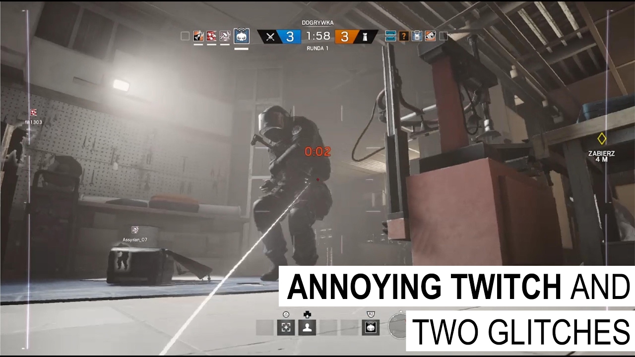 ANNOYING TWITCH AND TWO GLITCHES! Rainbow Six Siege (PS4)