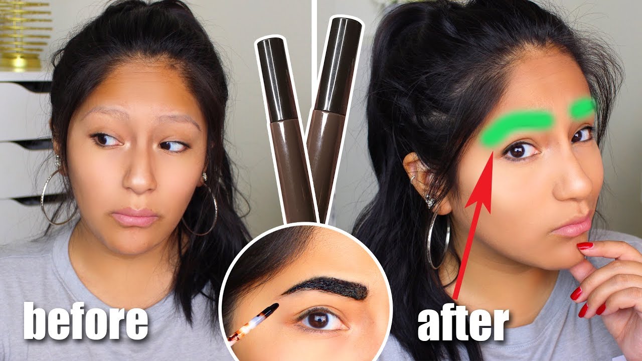 TRYING DRUGSTORE PEEL-OFF EYEBROW COLOR?! (3 TRIES!!)